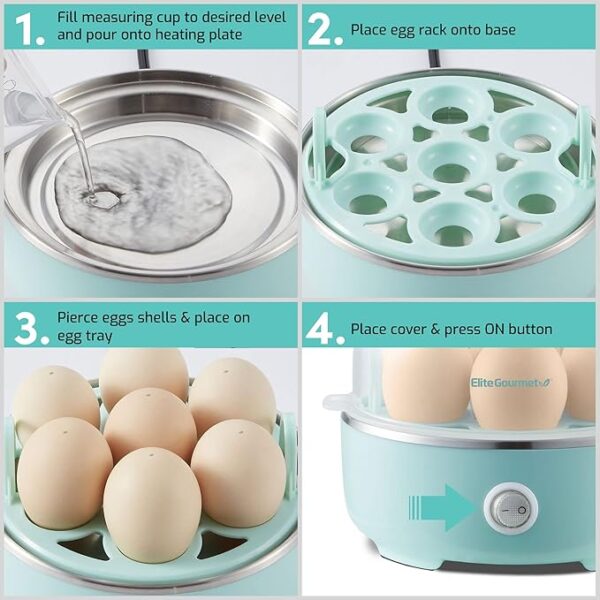Elite Gourmet EGC115M Easy Egg Cooker - Image 5